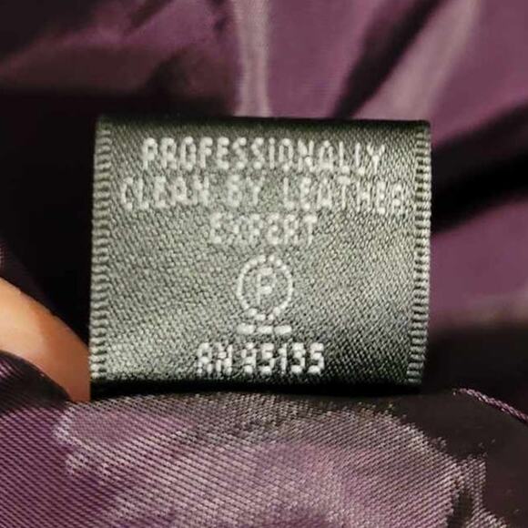 Lafayette 148 New York Ruffled Front Suede Leather Evening Jacket Blackberry 6 - Picture 6 of 12